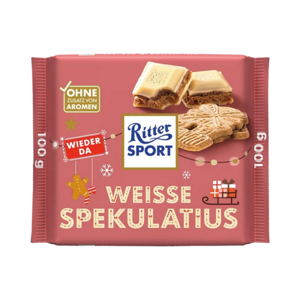 Ritter Sport Weisse Schokolade Spekulatius, gefüllt, 100g